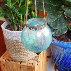 Moroccan Glass Hanging Lantern Pendant Light